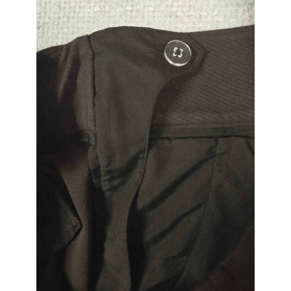 Cabi Brown Wide Leg Pintuck Trousers Side Zip Stretch‎ Career Pants Size 10